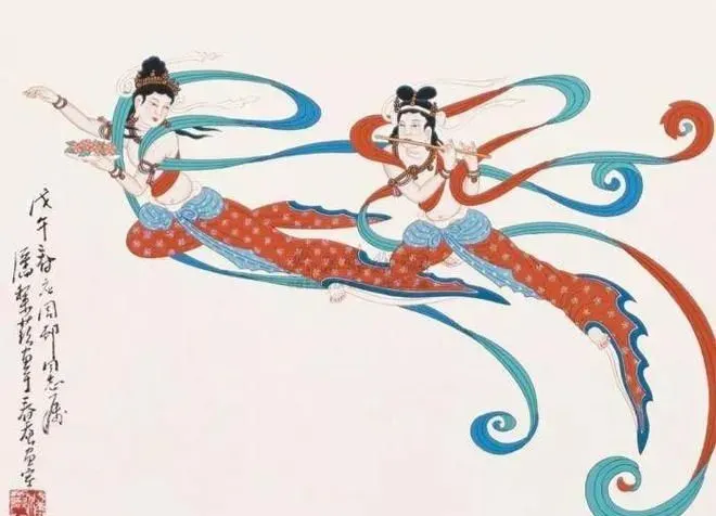 他笔下的敦煌美人：传神生动，跃然笔端！