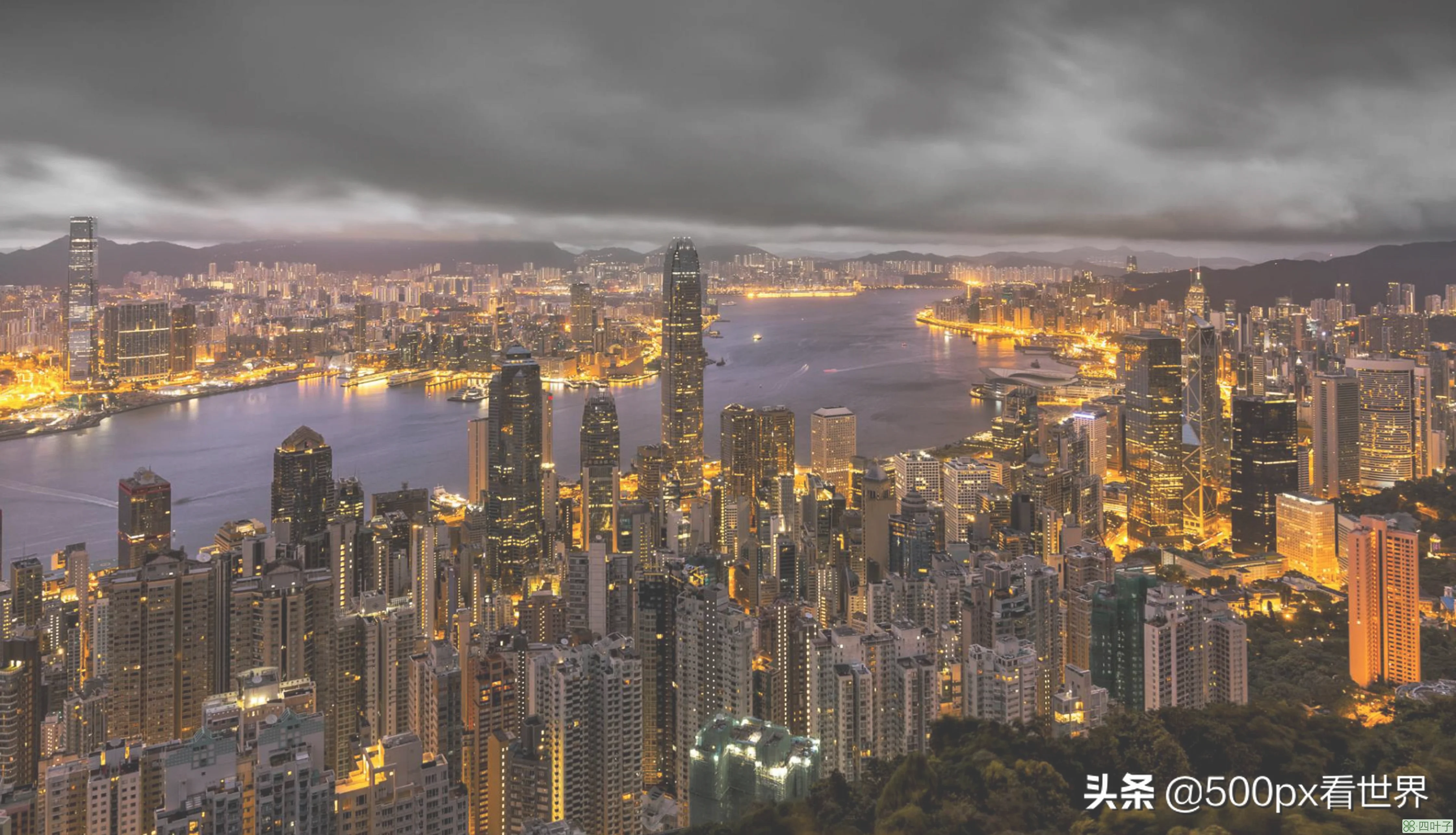 香港维多利亚港夜景(香港5个富人区)