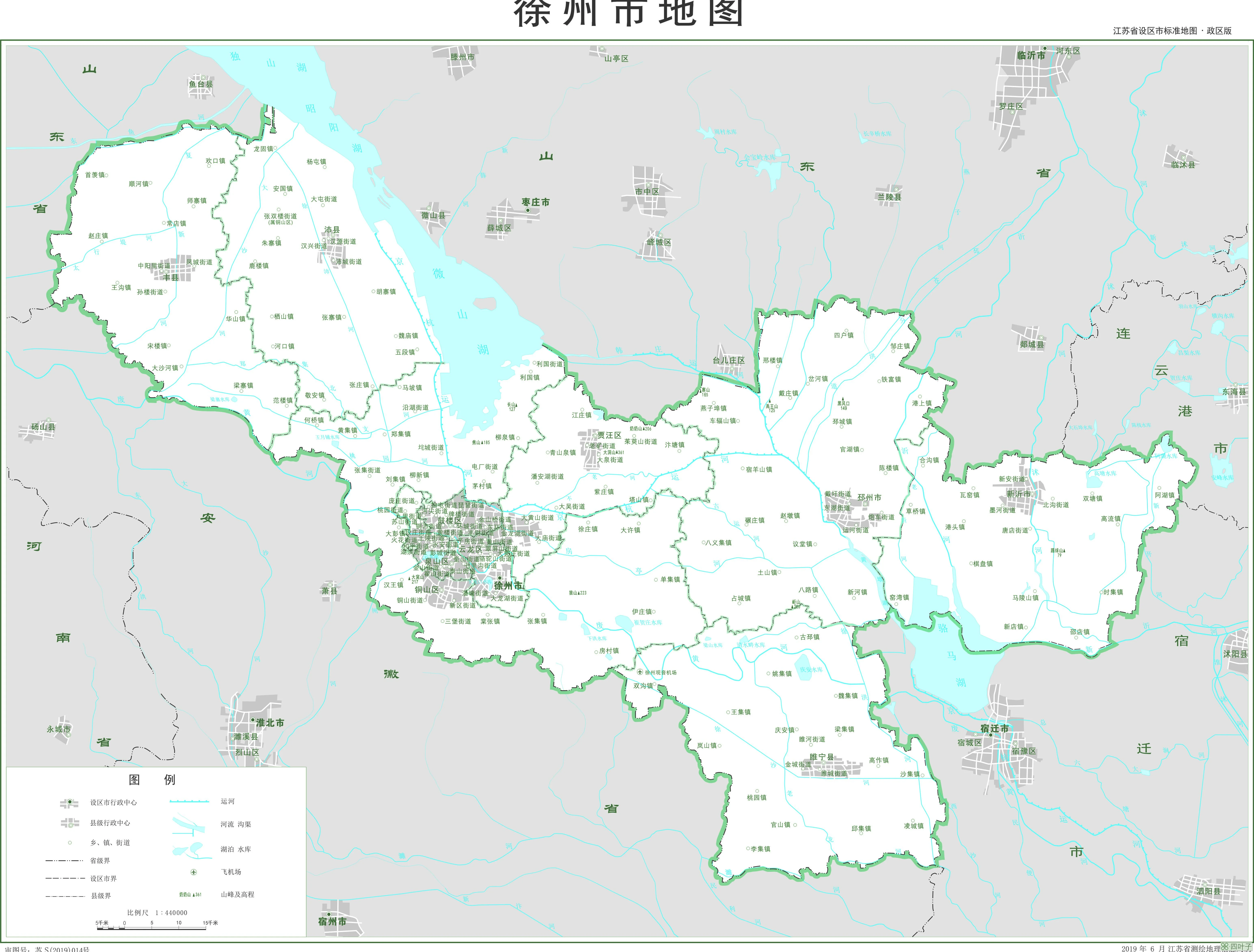 睢宁地图(睢宁县乡镇行政区划图)