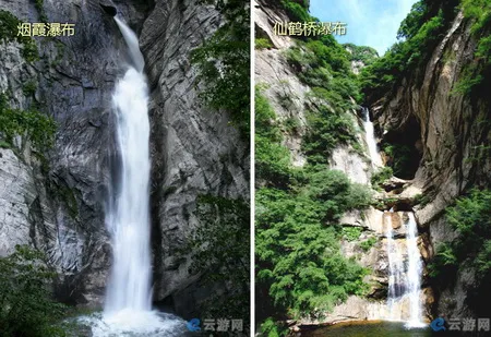 太平森林公园烟霞瀑布和仙鹤桥瀑布