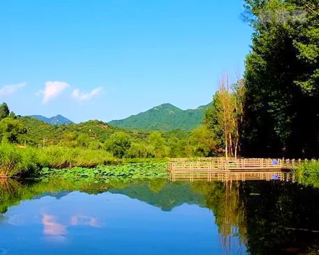 北京怀柔六渡河村河沿湿地公园