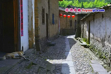 丽水独山古村石子铺路