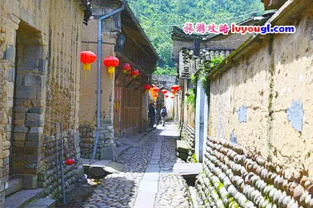 丽水独山古村鹅卵石砌墙